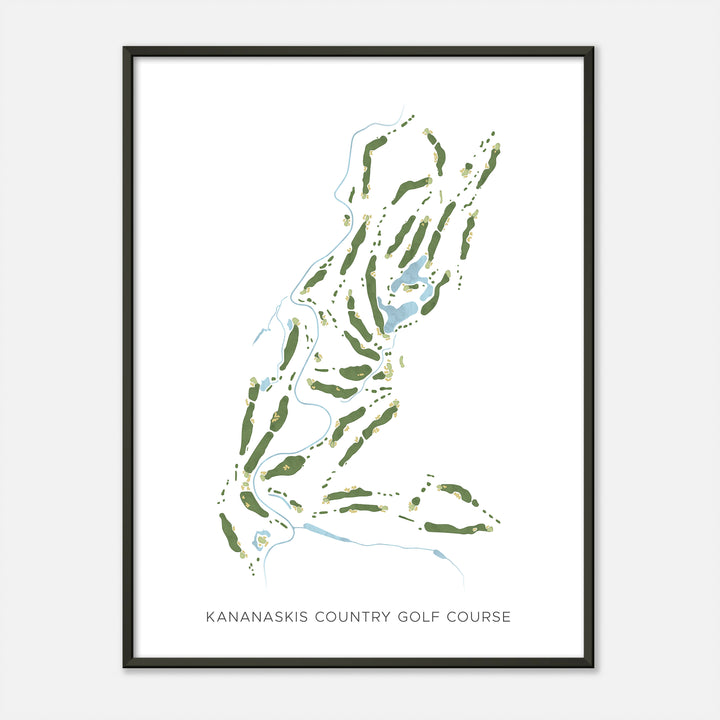 Print of Kananaskis Country Golf Course Modern Map