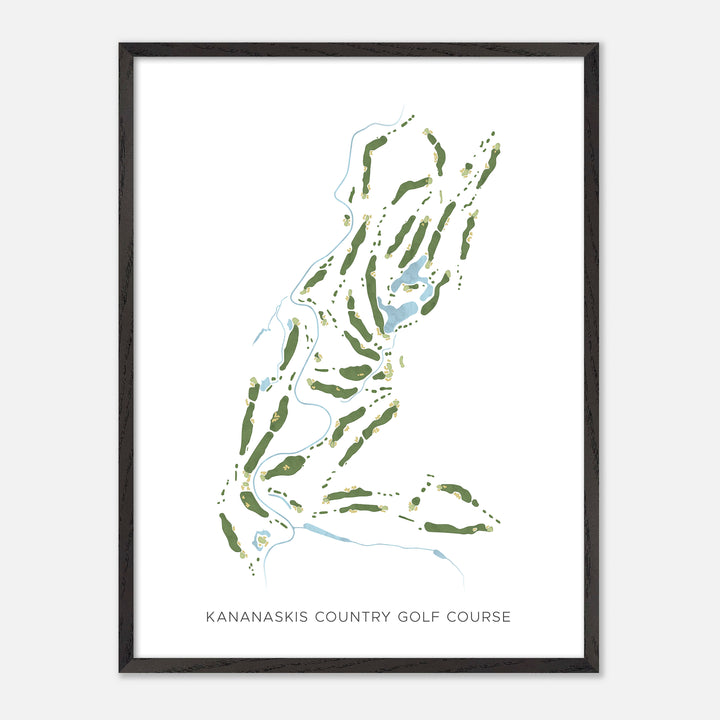 Print of Kananaskis Country Golf Course Modern Map