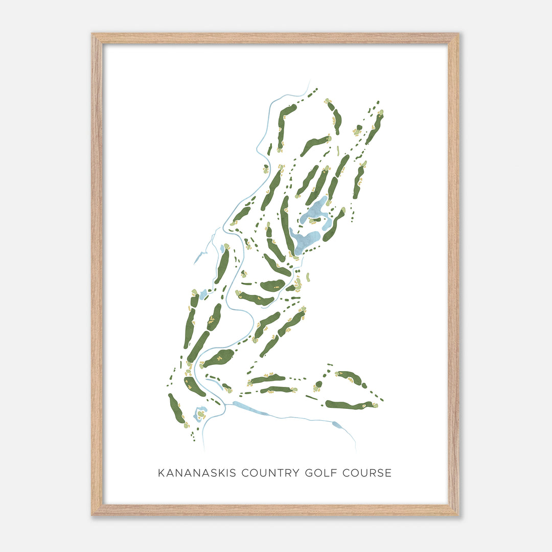 Print of Kananaskis Country Golf Course Modern Map