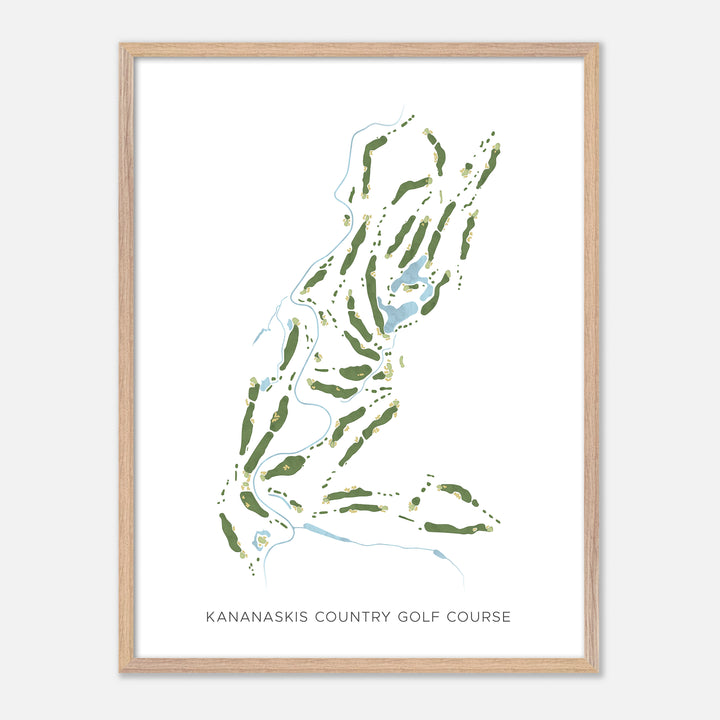 Print of Kananaskis Country Golf Course Modern Map
