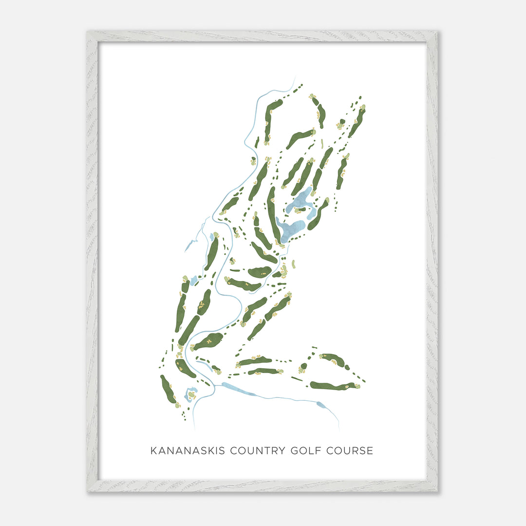 Print of Kananaskis Country Golf Course Modern Map