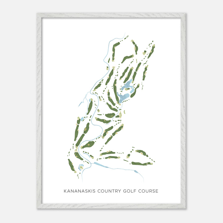 Print of Kananaskis Country Golf Course Modern Map