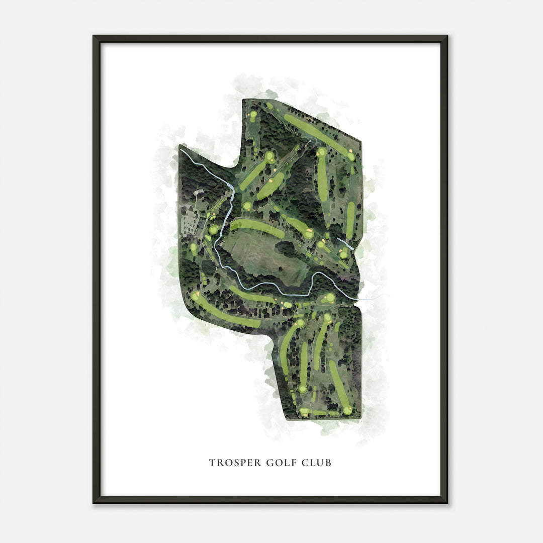 Print of Trosper Golf Club Classic Map