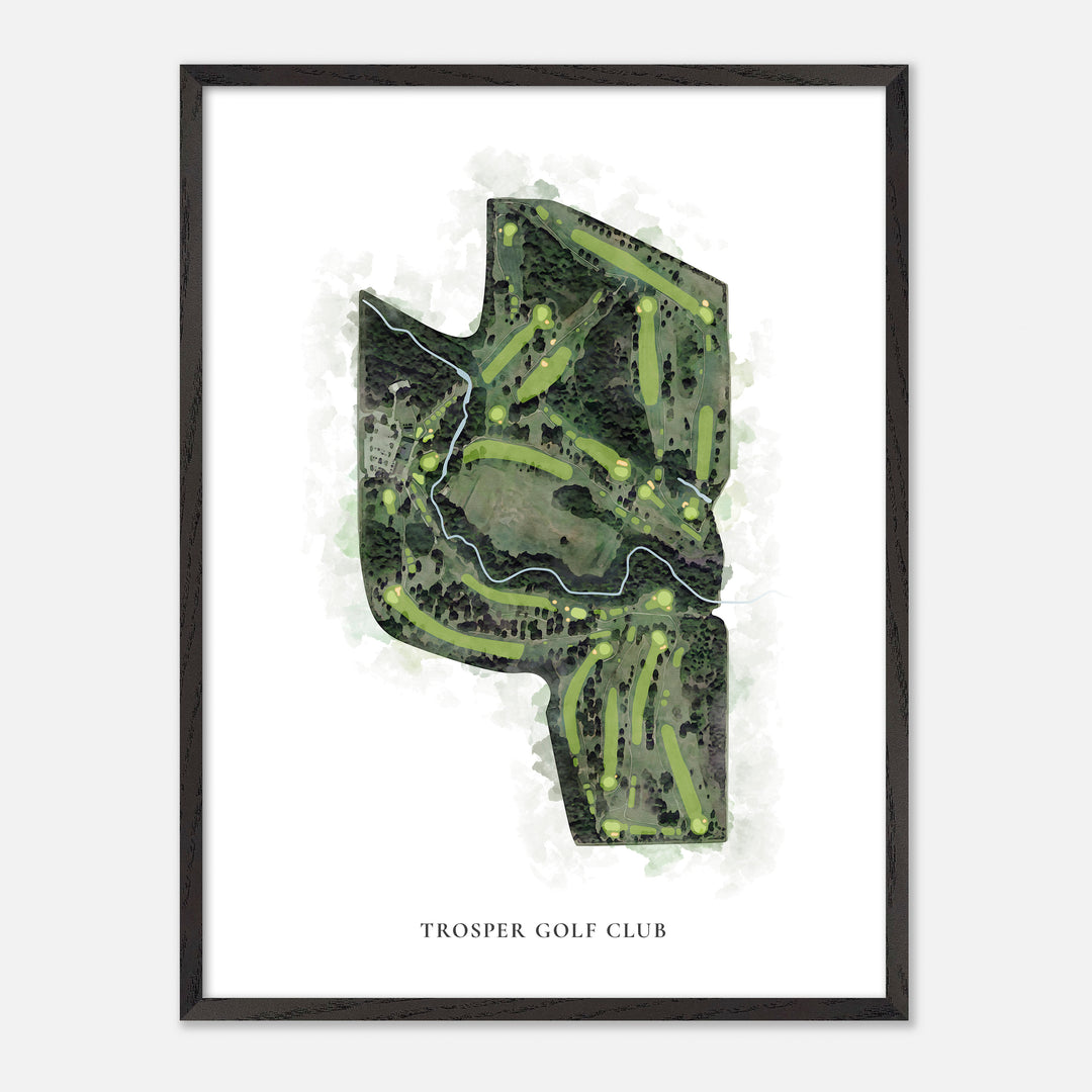 Print of Trosper Golf Club Classic Map