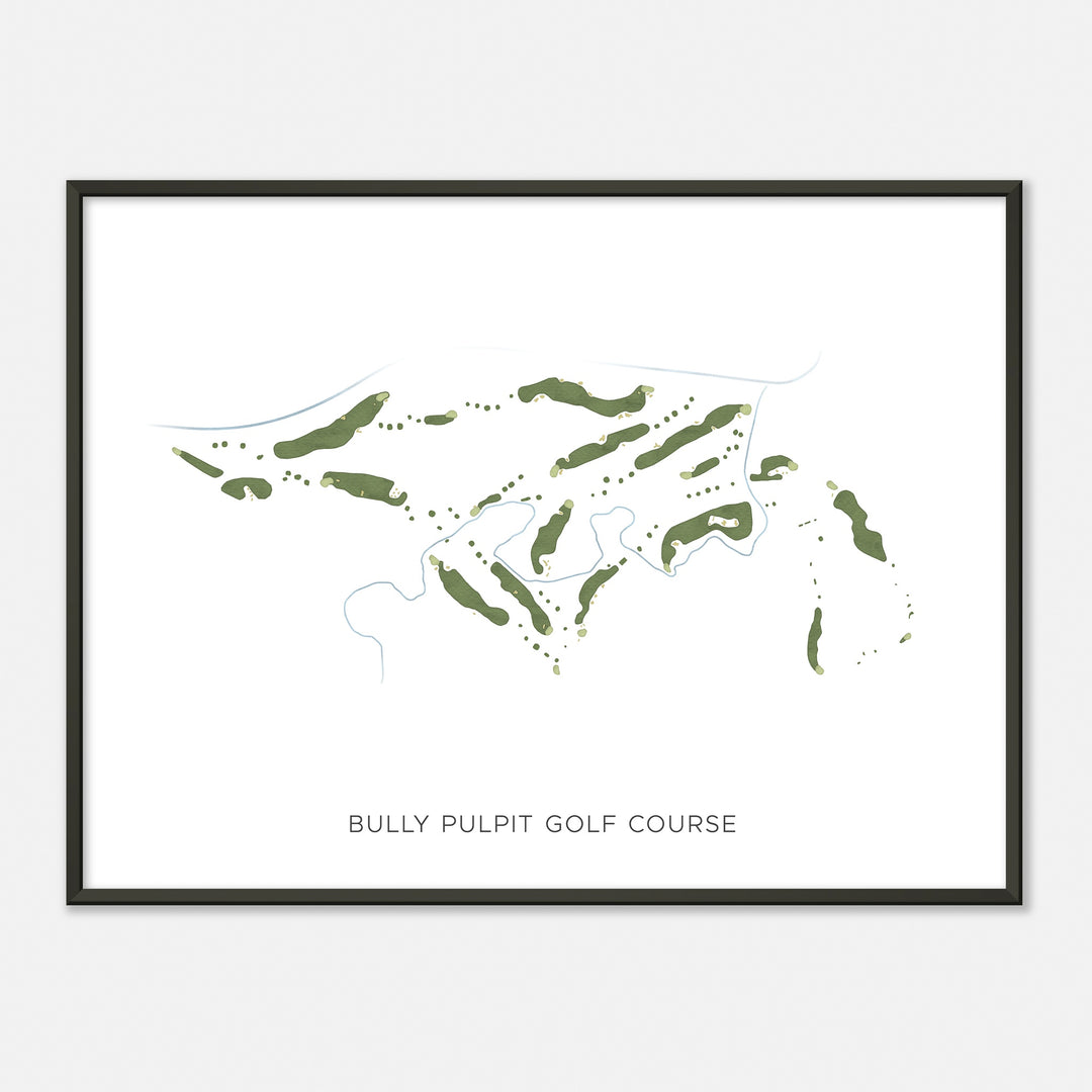 Print of Bully Pulpit Golf Course Modern Map