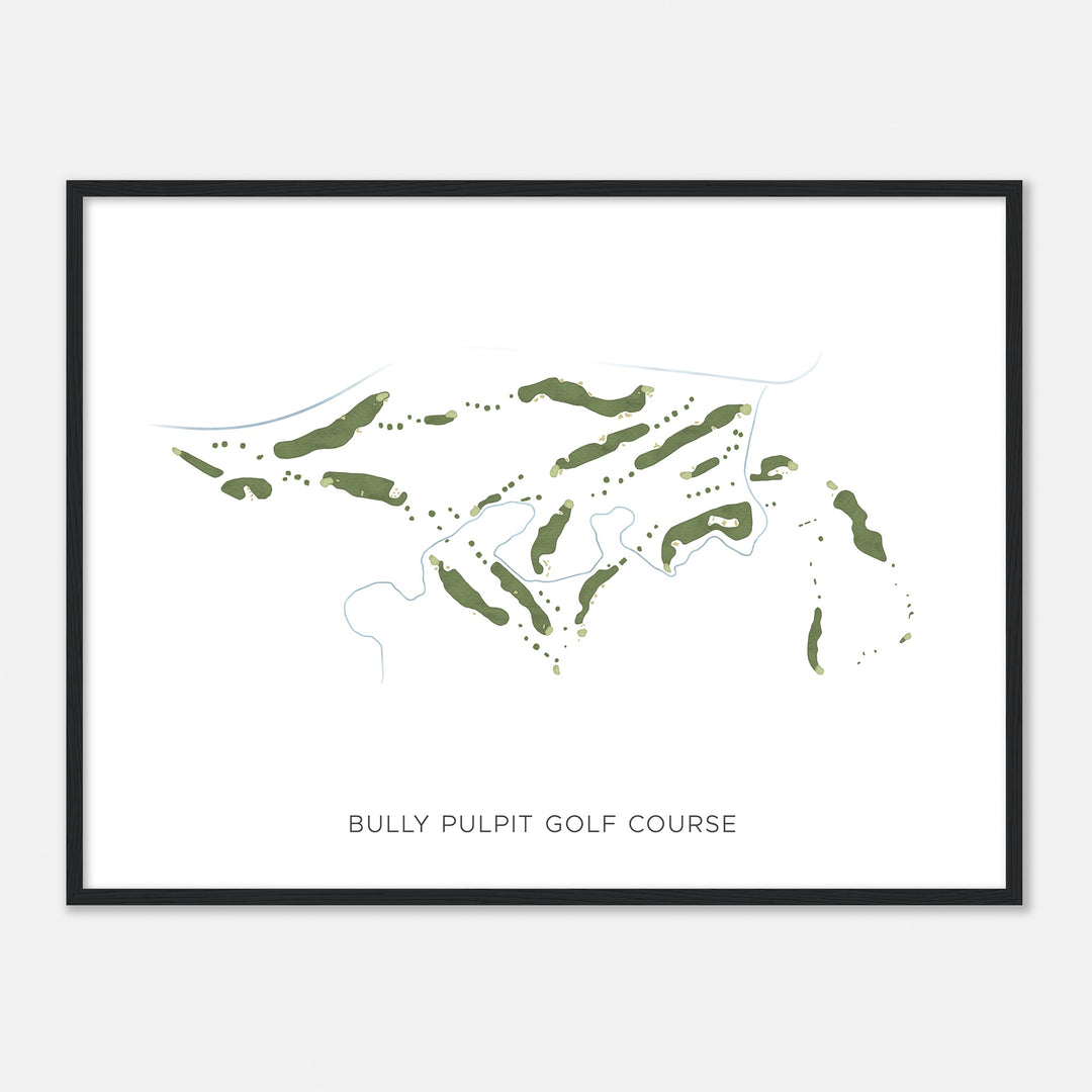 Print of Bully Pulpit Golf Course Modern Map