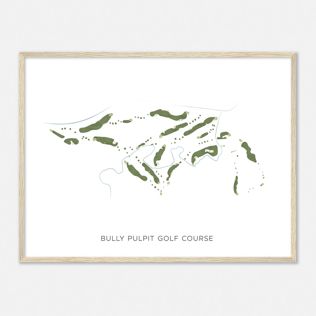 Print of Bully Pulpit Golf Course Modern Map