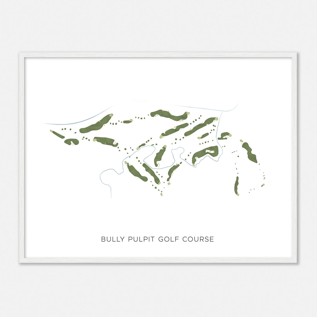 Print of Bully Pulpit Golf Course Modern Map