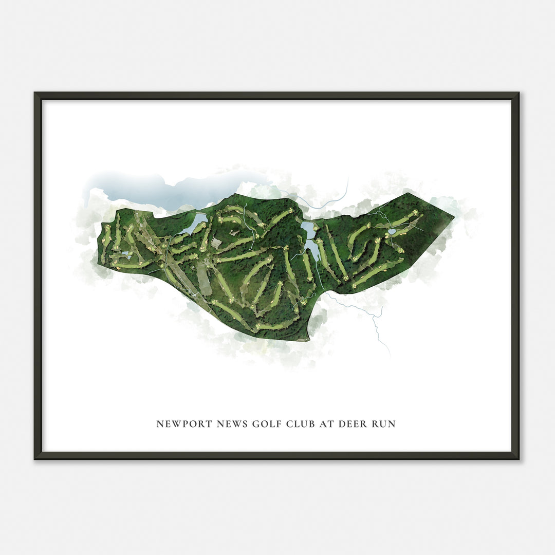 Print of Newport News Golf Club At Deer Run Classic Map