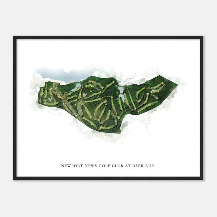 Print of Newport News Golf Club At Deer Run Classic Map