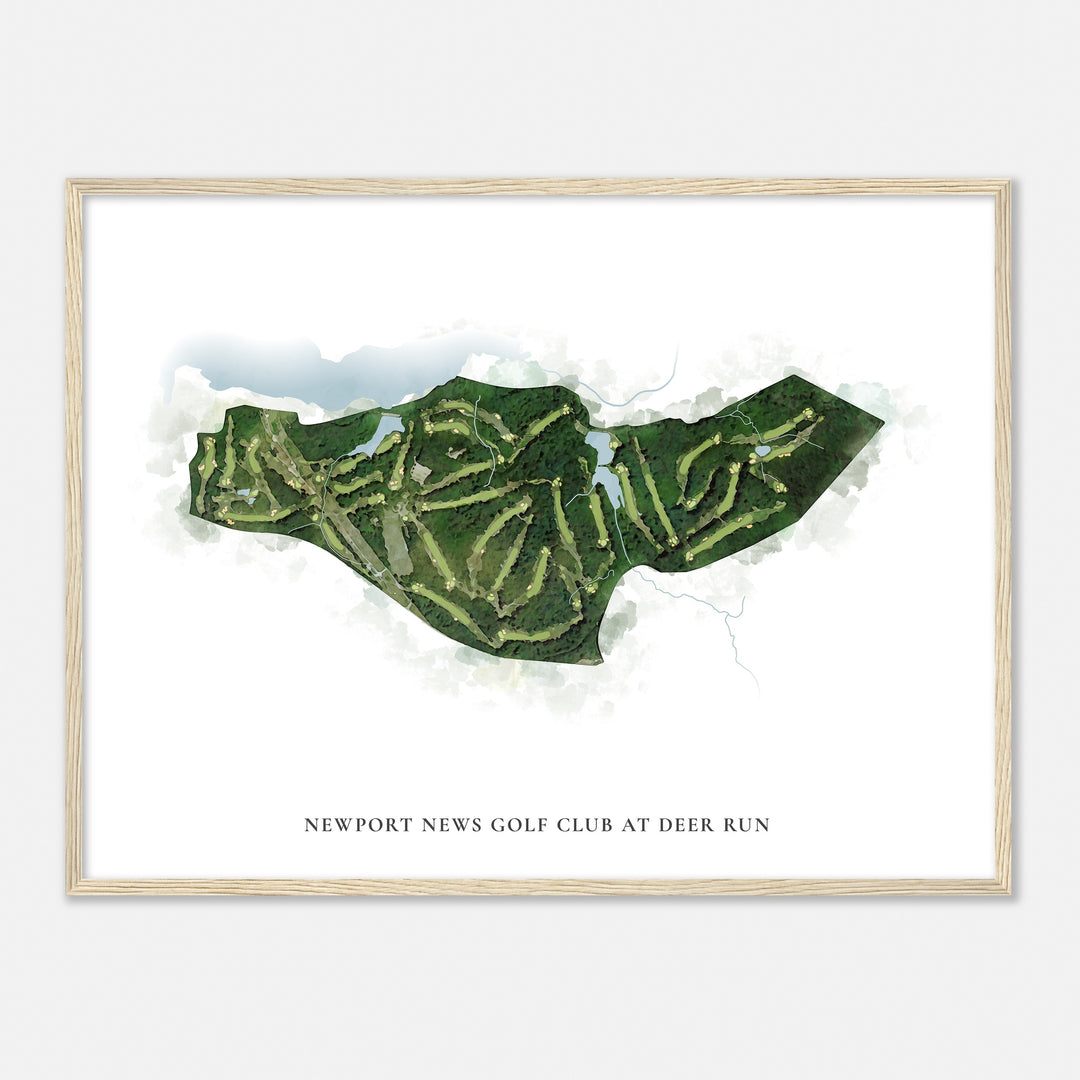 Print of Newport News Golf Club At Deer Run Classic Map