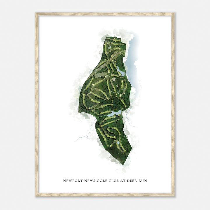 Print of Newport News Golf Club At Deer Run Classic Map