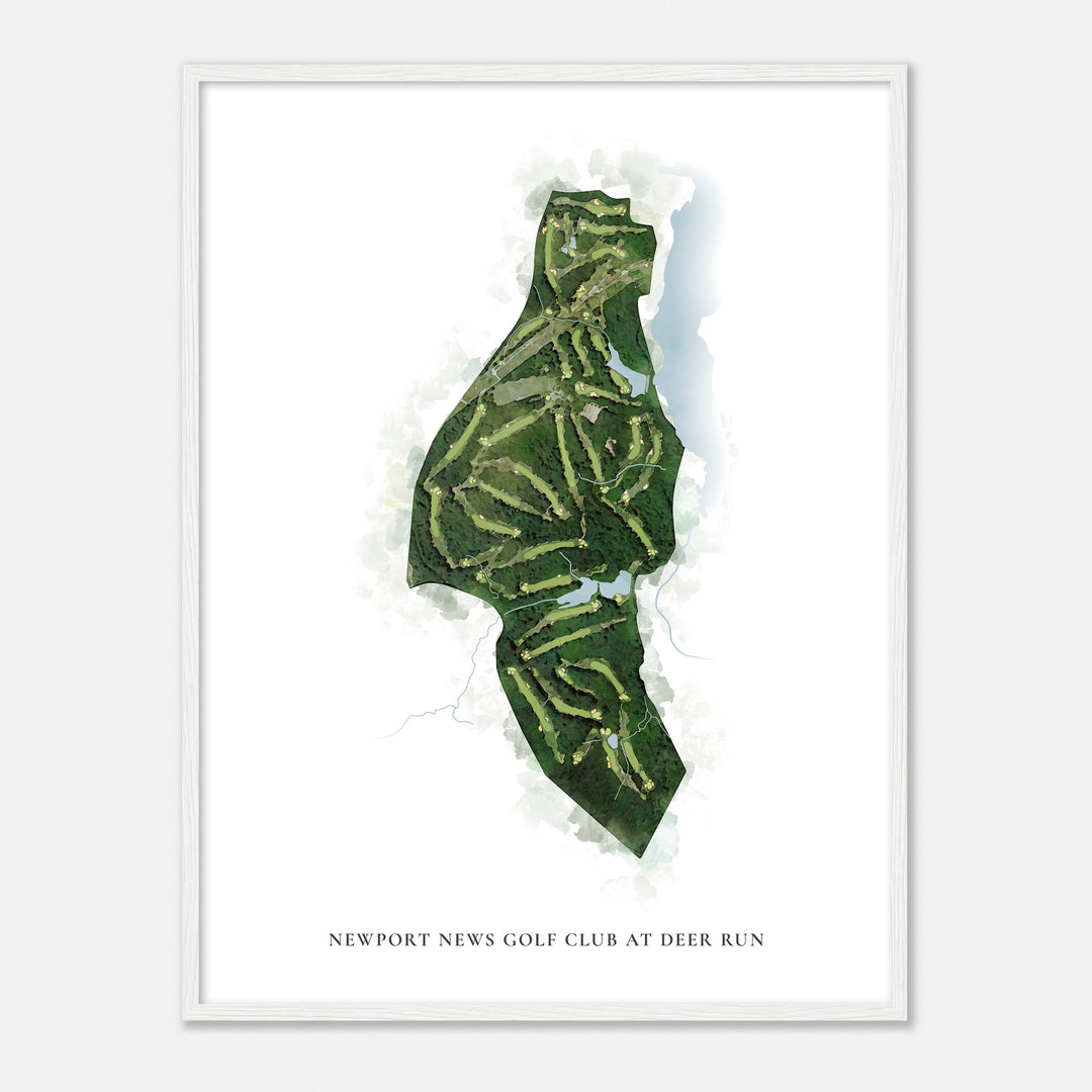 Print of Newport News Golf Club At Deer Run Classic Map