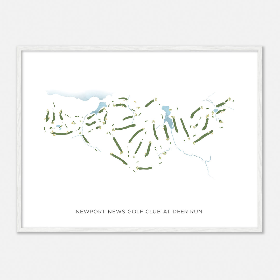 Print of Newport News Golf Club At Deer Run Modern Map