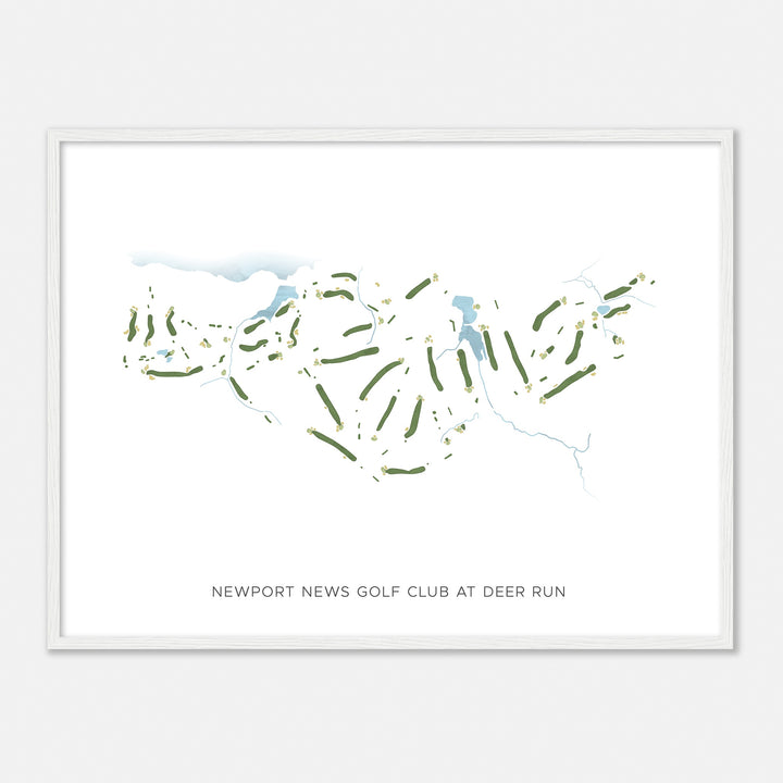 Print of Newport News Golf Club At Deer Run Modern Map