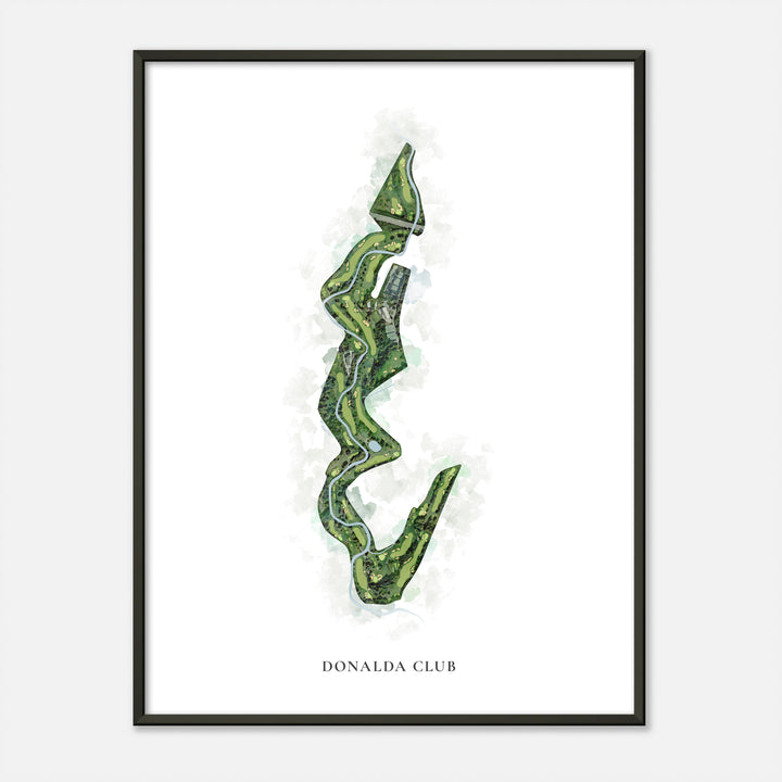 Print of Donalda Club Classic Map
