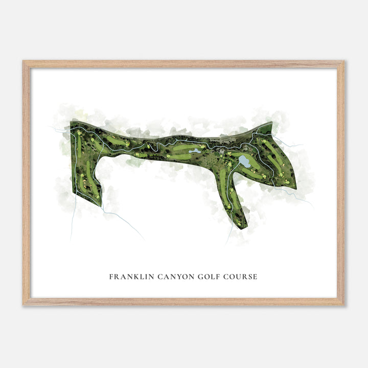 Print of Franklin Canyon Golf Course Classic Map