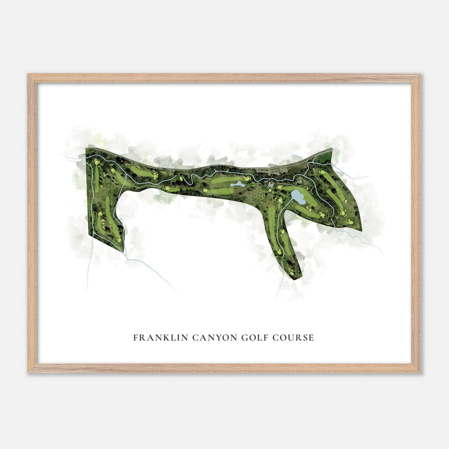 Print of Franklin Canyon Golf Course Classic Map