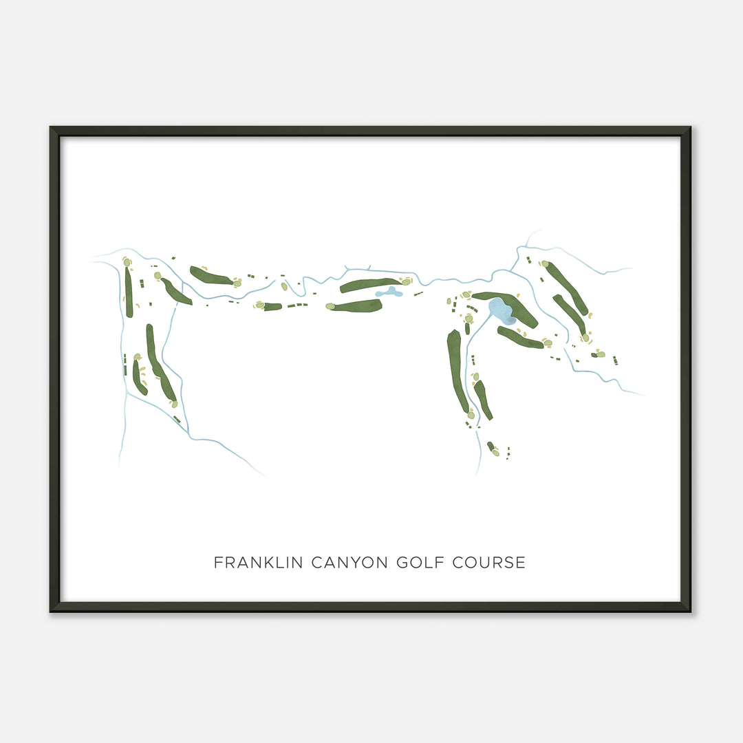 Print of Franklin Canyon Golf Course Modern Map