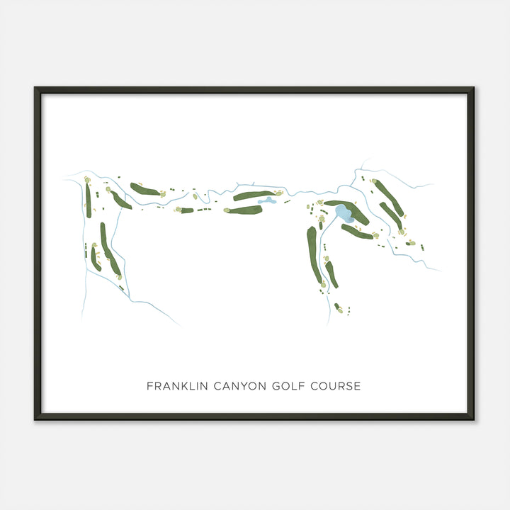 Print of Franklin Canyon Golf Course Modern Map