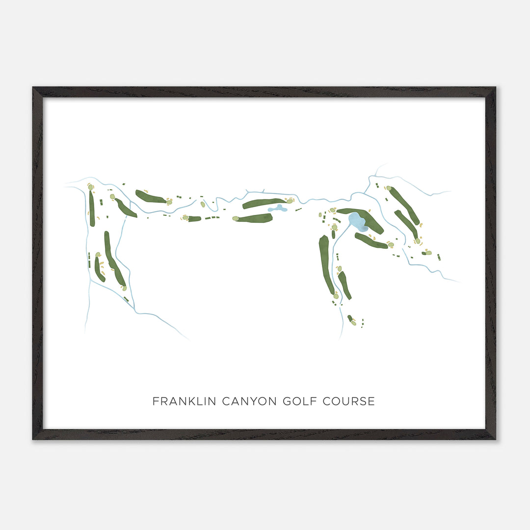 Print of Franklin Canyon Golf Course Modern Map