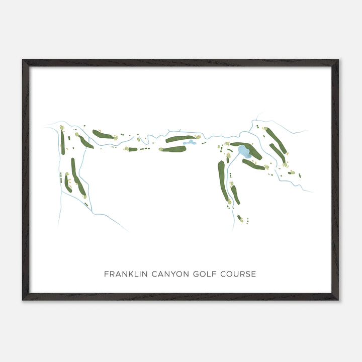 Print of Franklin Canyon Golf Course Modern Map