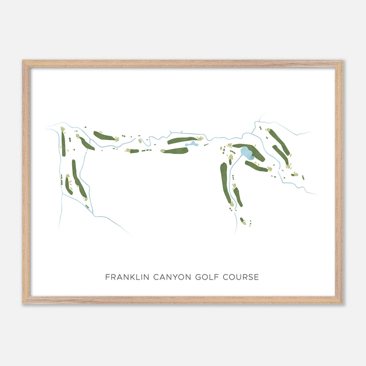 Print of Franklin Canyon Golf Course Modern Map