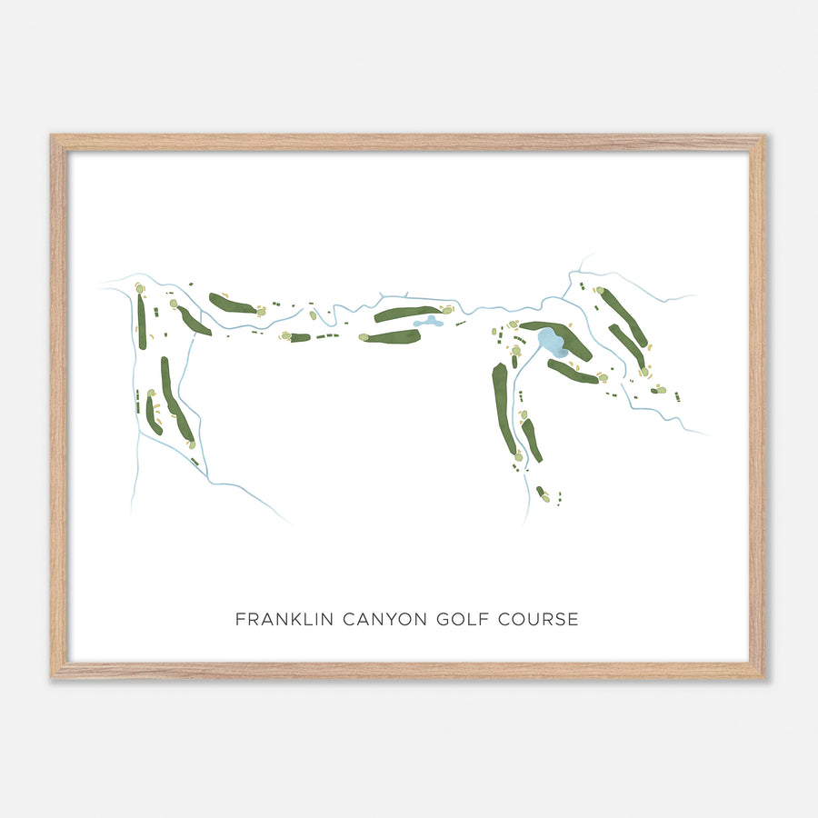 Print of Franklin Canyon Golf Course Modern Map