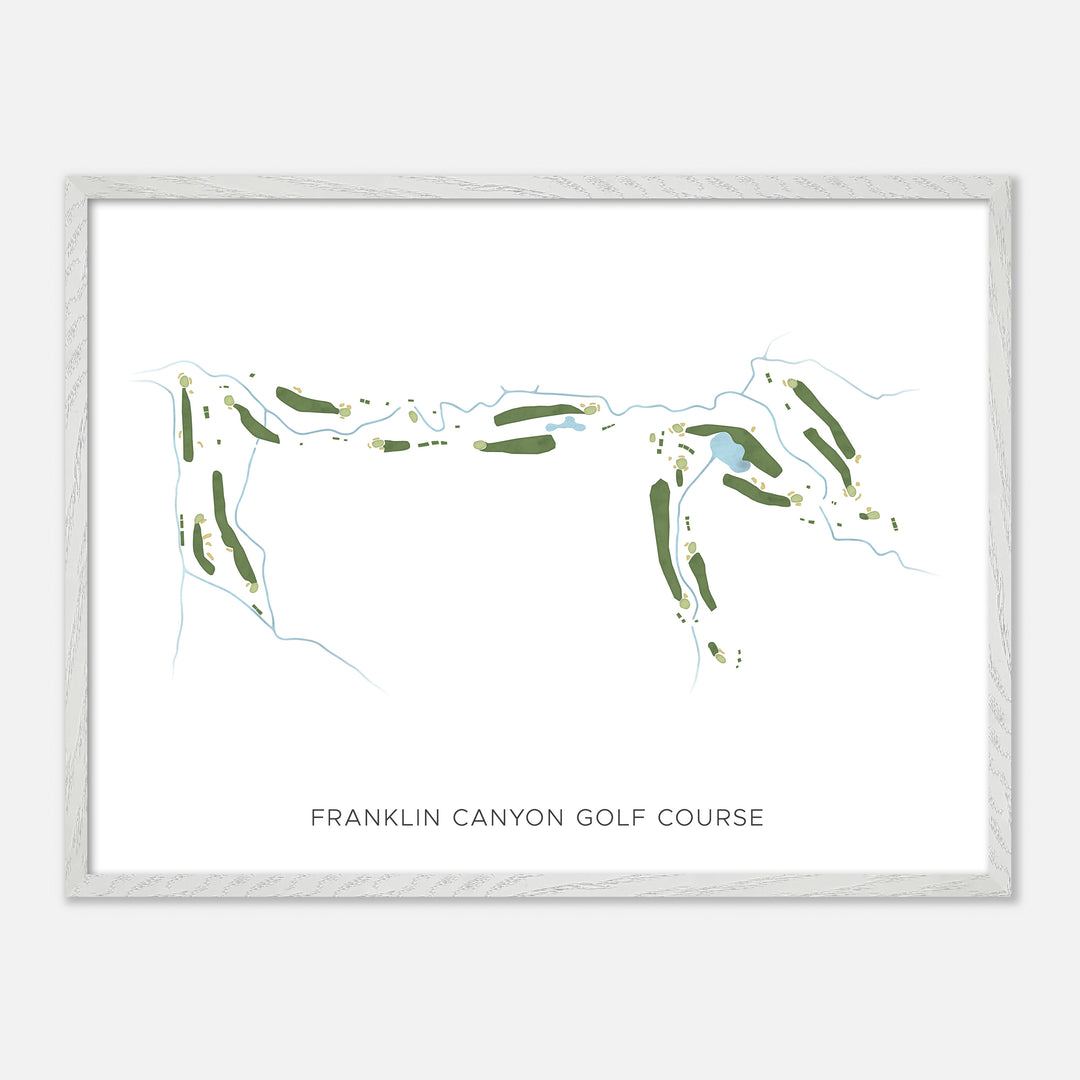 Print of Franklin Canyon Golf Course Modern Map