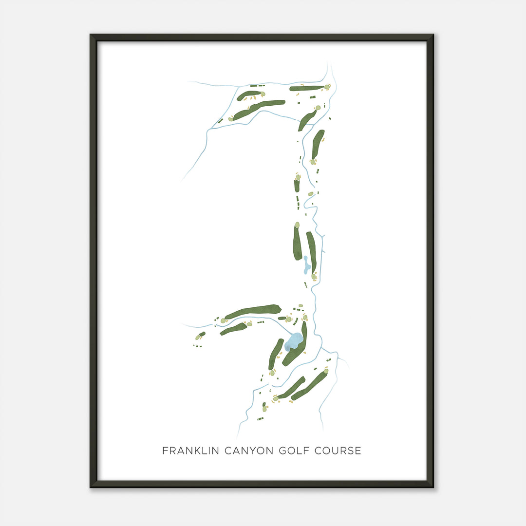 Print of Franklin Canyon Golf Course Modern Map