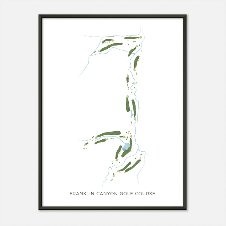 Print of Franklin Canyon Golf Course Modern Map