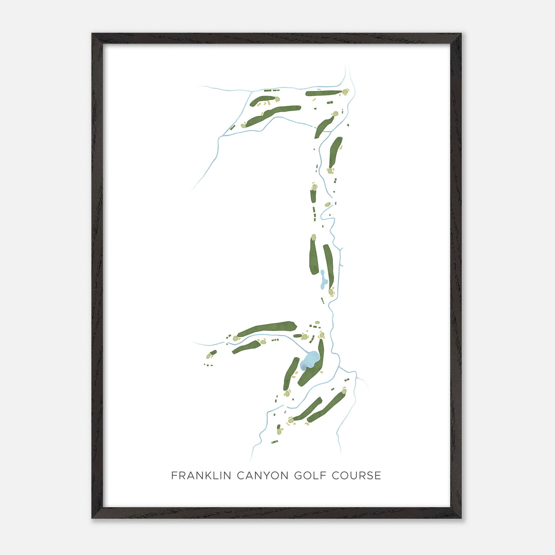 Print of Franklin Canyon Golf Course Modern Map