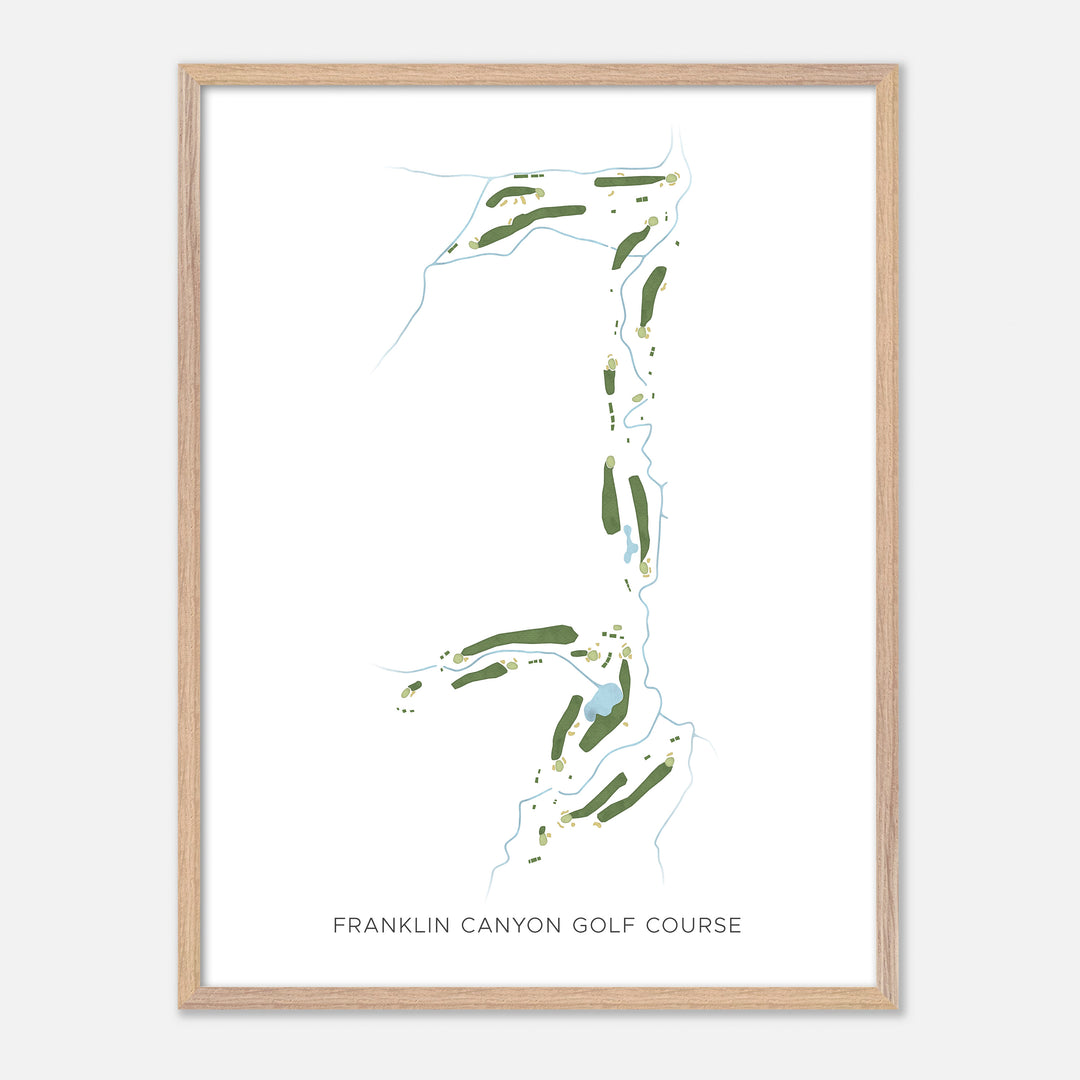 Print of Franklin Canyon Golf Course Modern Map