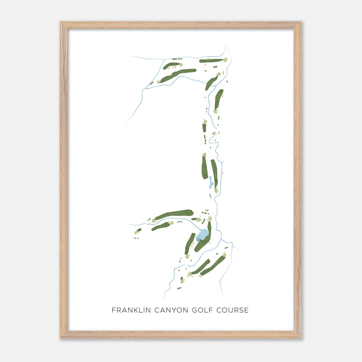 Print of Franklin Canyon Golf Course Modern Map