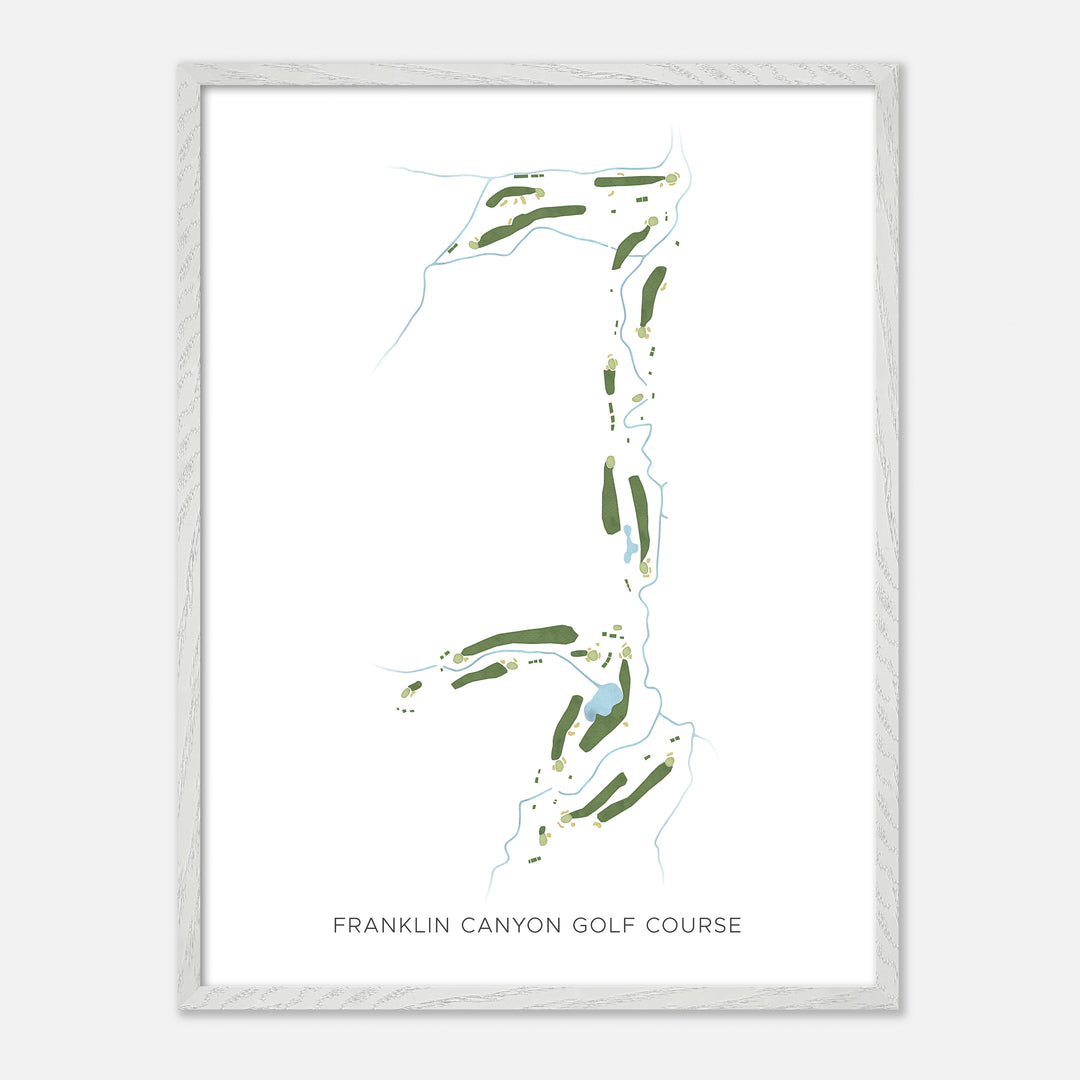 Print of Franklin Canyon Golf Course Modern Map