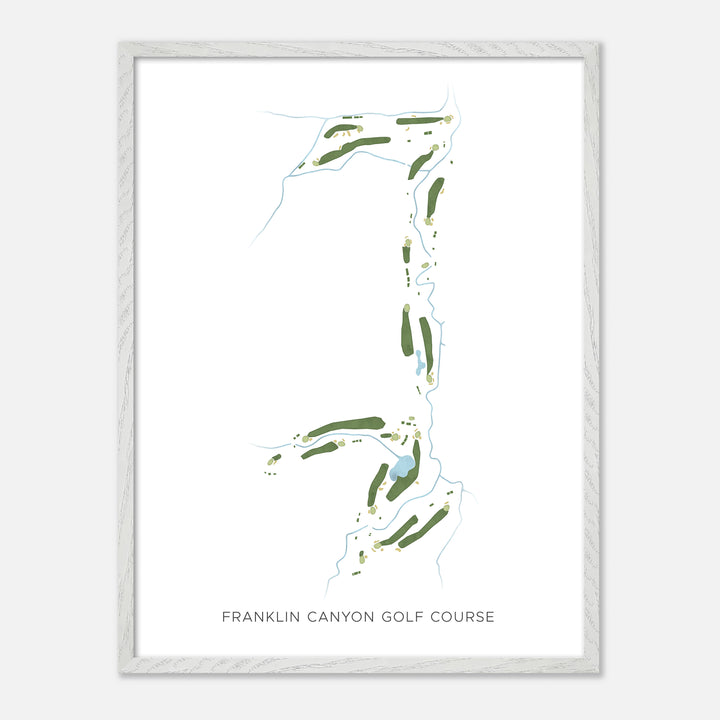 Print of Franklin Canyon Golf Course Modern Map