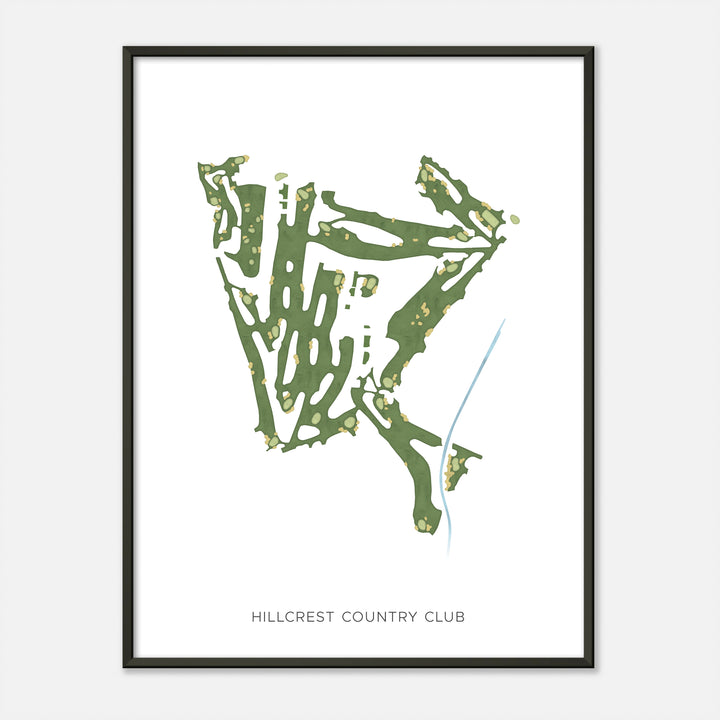 Print of Hillcrest Country Club Modern Map
