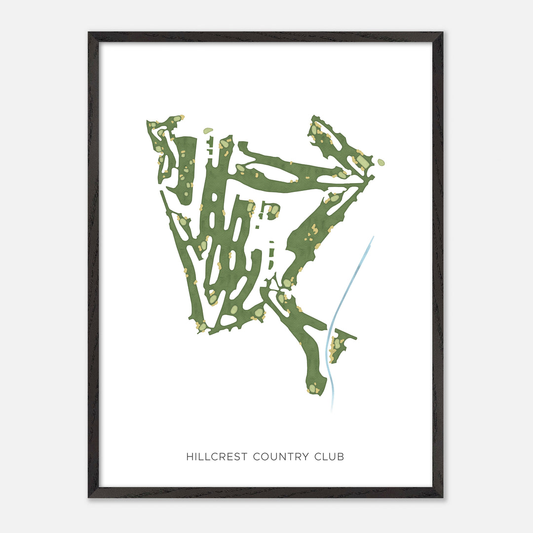 Print of Hillcrest Country Club Modern Map