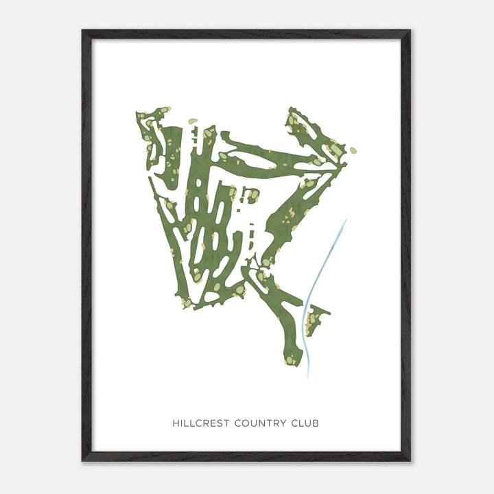 Print of Hillcrest Country Club Modern Map
