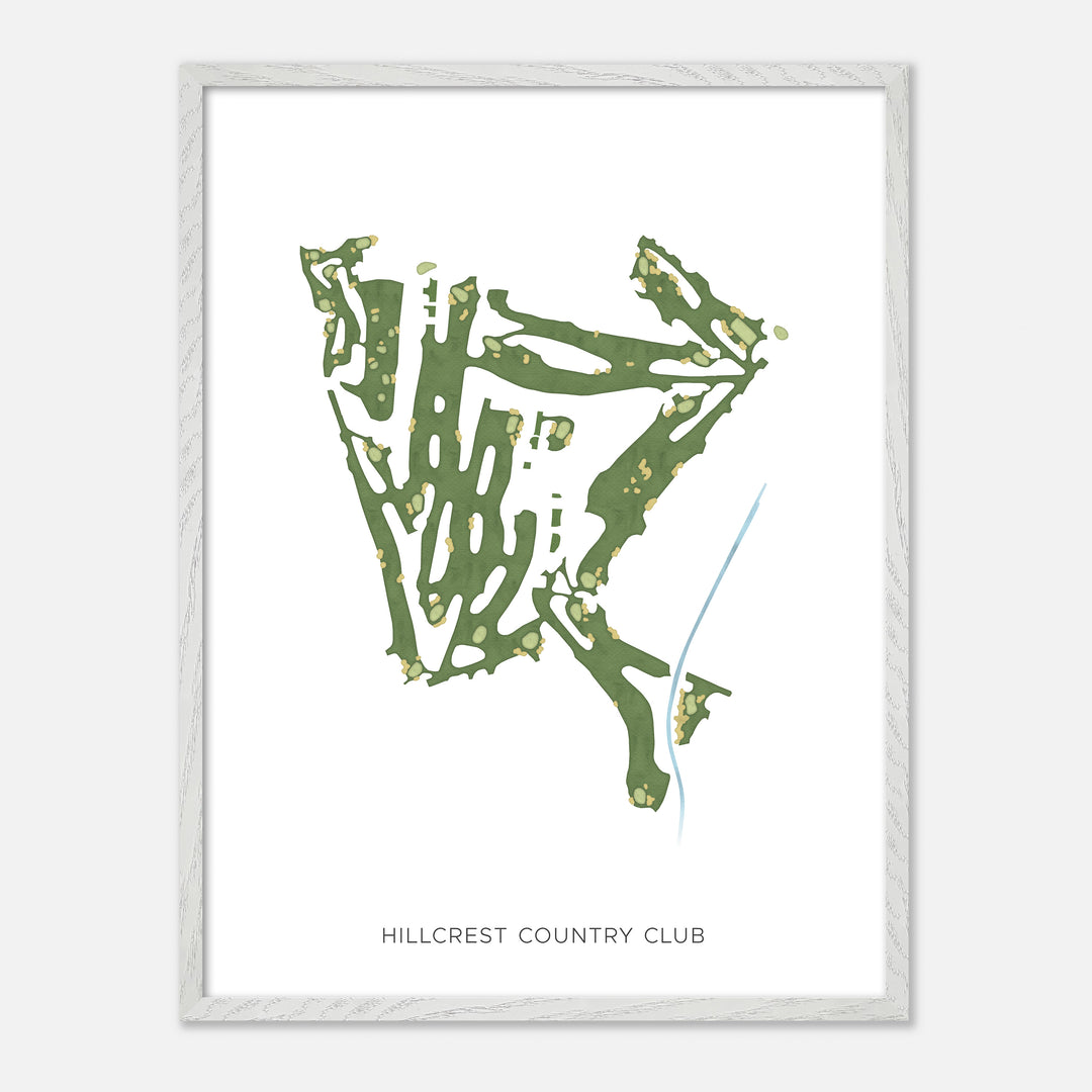 Print of Hillcrest Country Club Modern Map