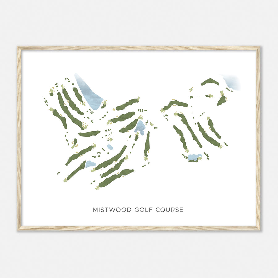 Print of Mistwood Golf Course Modern Map