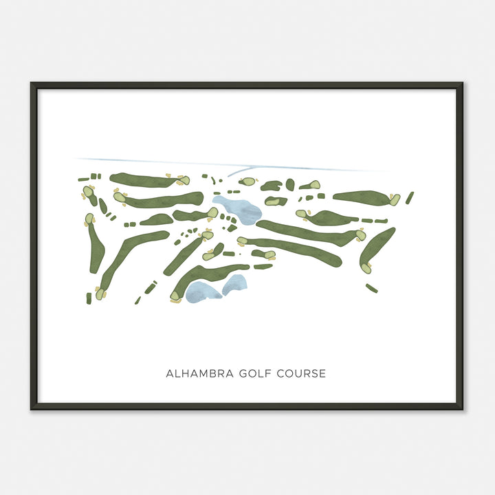 Print of Alhambra Golf Course Modern Map