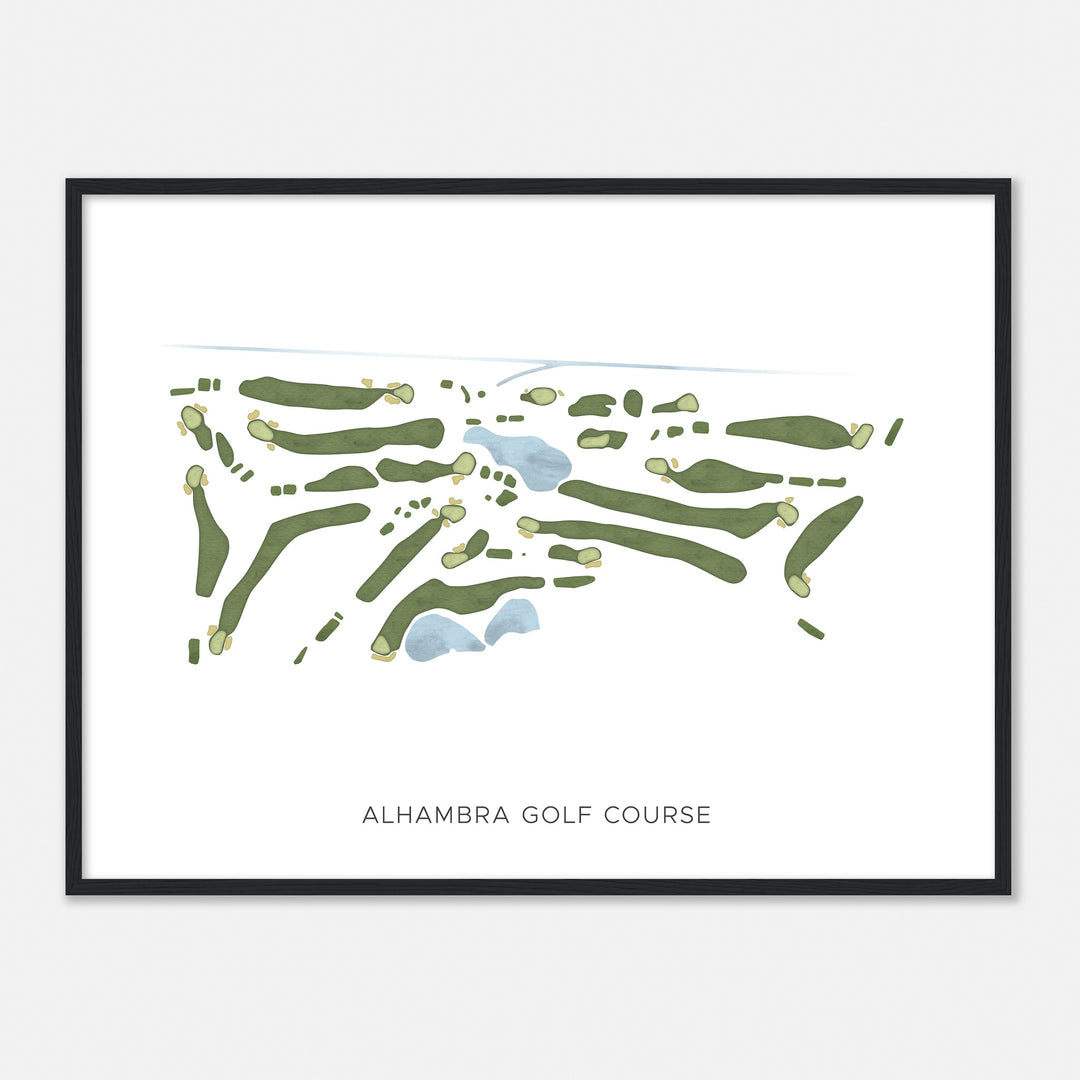 Print of Alhambra Golf Course Modern Map