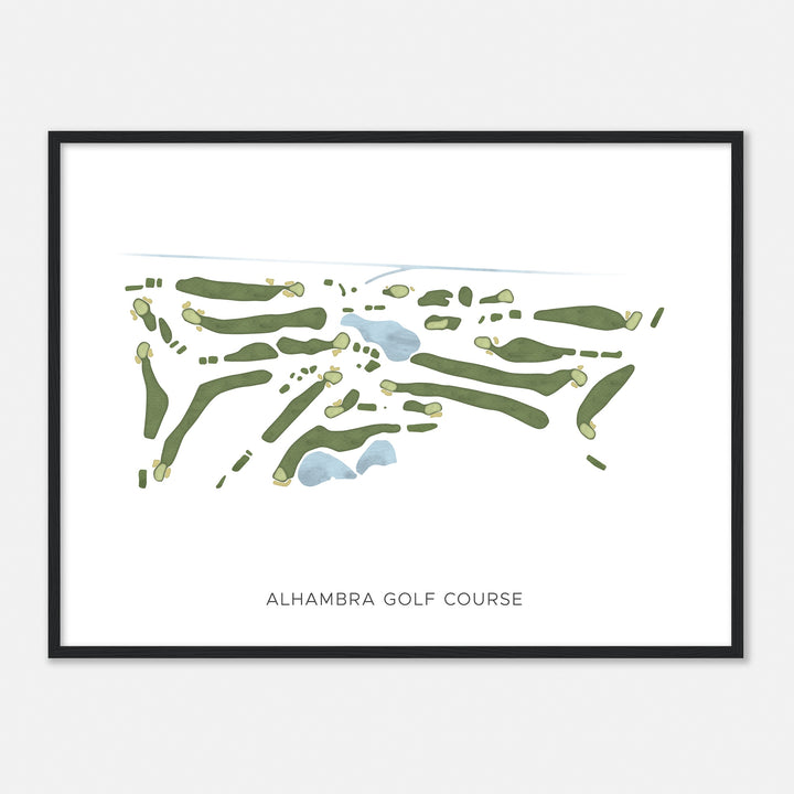 Print of Alhambra Golf Course Modern Map