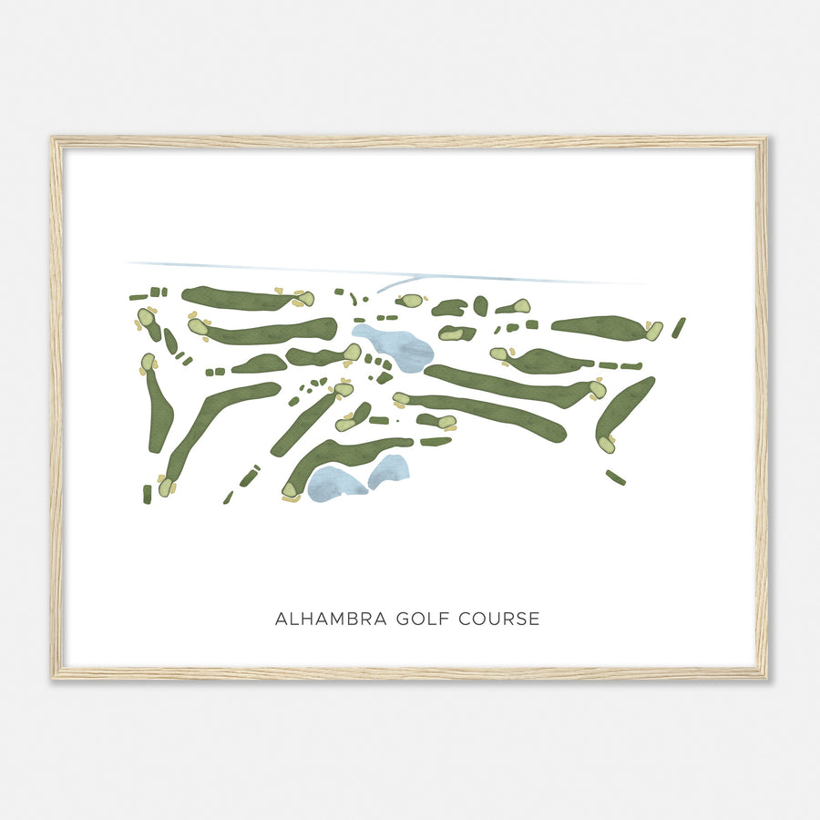 Print of Alhambra Golf Course Modern Map