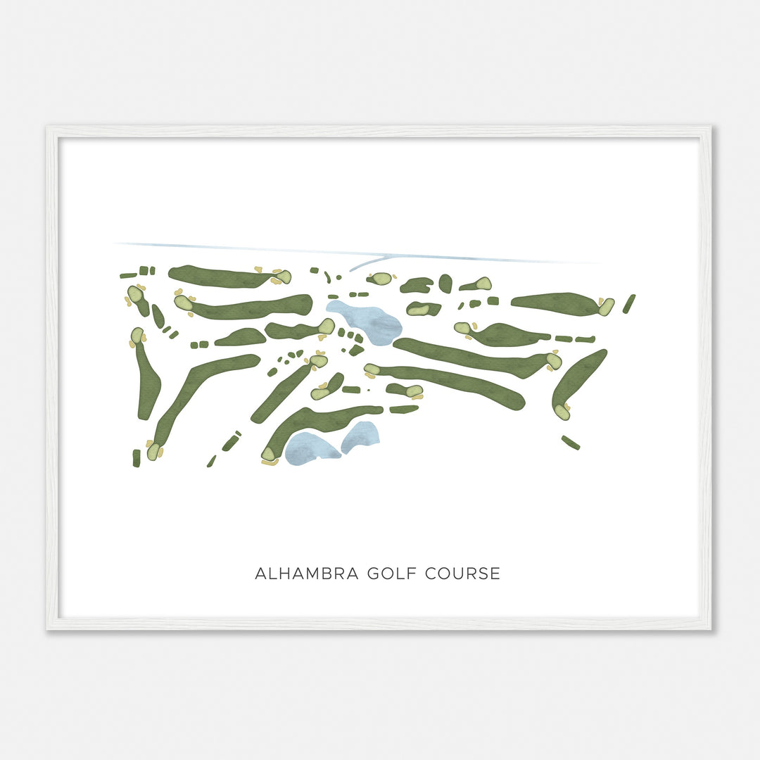 Print of Alhambra Golf Course Modern Map