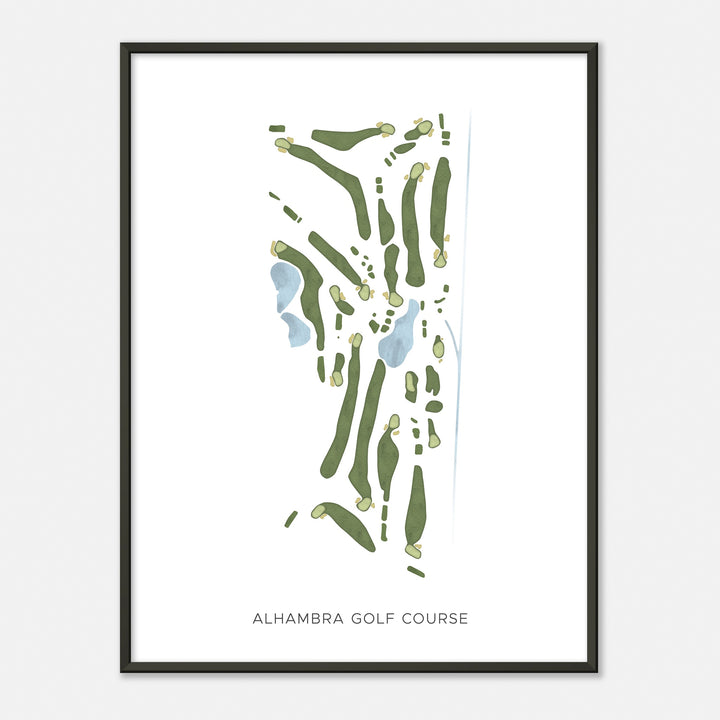 Print of Alhambra Golf Course Modern Map