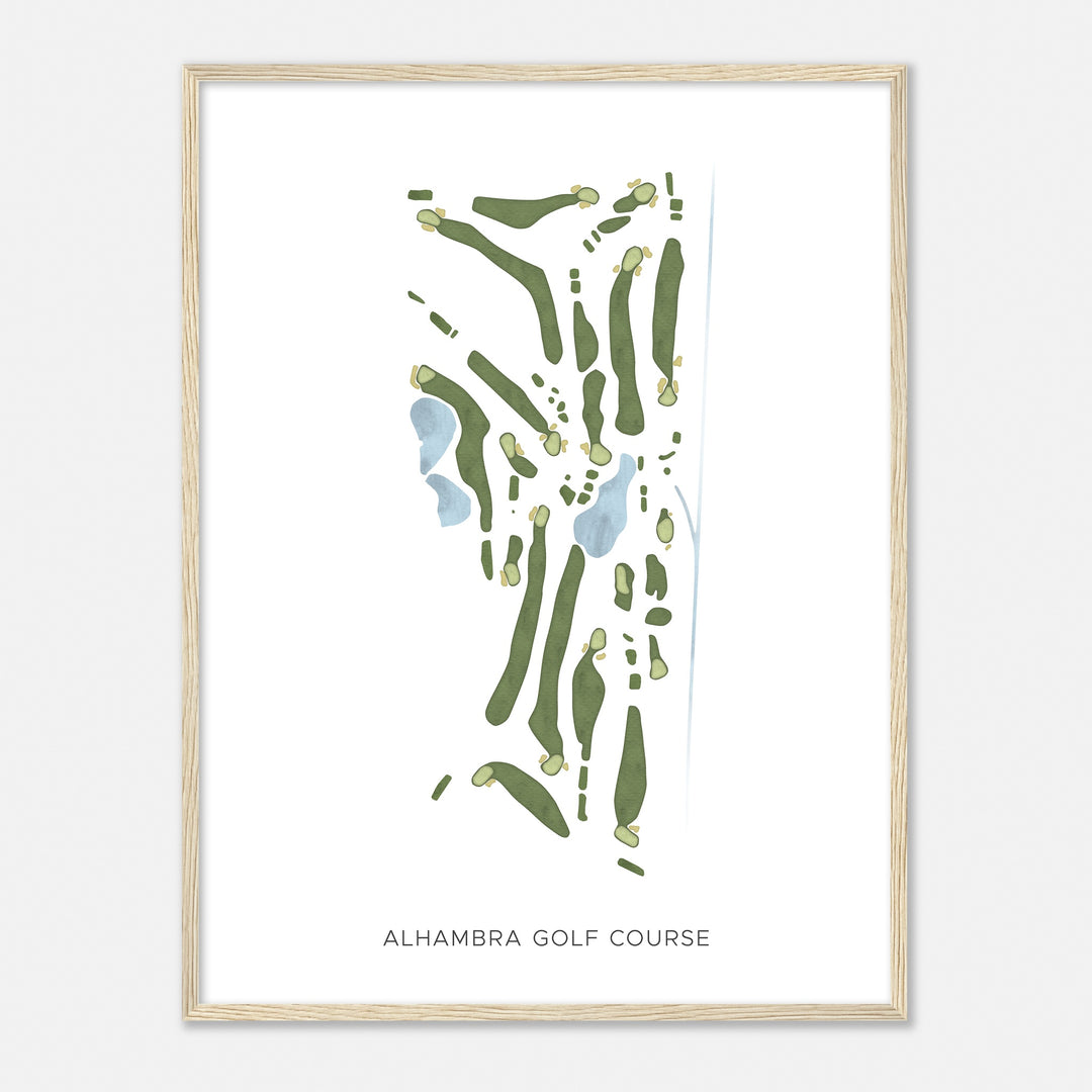 Print of Alhambra Golf Course Modern Map