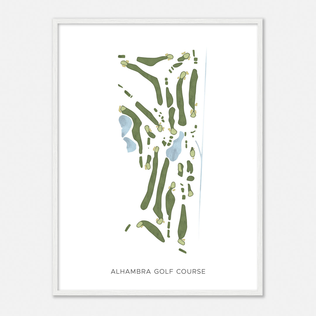 Print of Alhambra Golf Course Modern Map