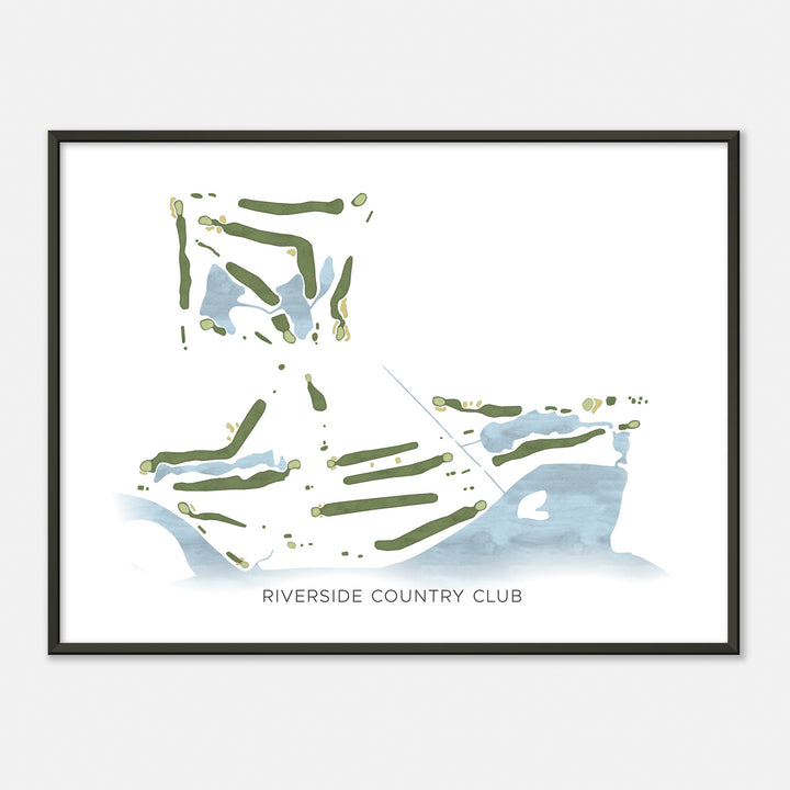 Print of Riverside Country Club Modern Map
